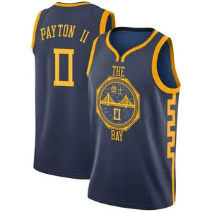 Men's Gary Payton II Golden State Warriors Nike Swingman Gold Navy 2018/19 Jersey - City Edition