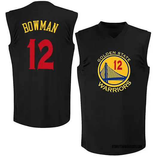 Men's Ky Bowman Golden State Warriors Nike Swingman Gold Black New Fashion Jersey