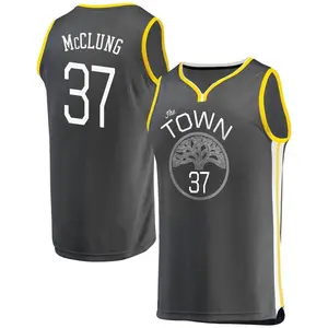 Men's Mac McClung Golden State Warriors Fanatics Branded Fast Break Gold Charcoal Jersey - Statement Edition