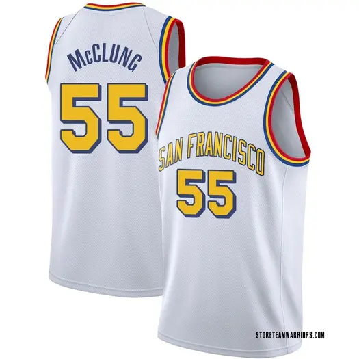 Men's Mac McClung Golden State Warriors Nike Swingman Gold White Hardwood Classics Jersey - San Francisco Classic Edition