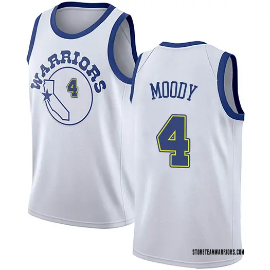 Men's Moses Moody Golden State Warriors Nike Swingman Gold White Hardwood Classics Jersey
