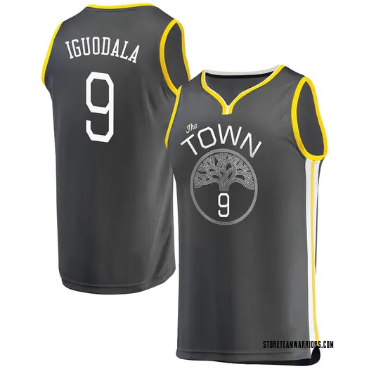 Youth Andre Iguodala Golden State Warriors Fanatics Branded Gold Charcoal Fast Break Jersey - Statement Edition