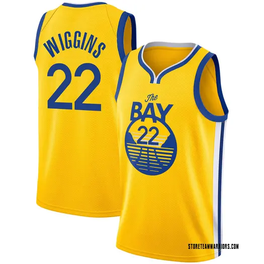 Youth Andrew Wiggins Golden State Warriors Nike Swingman Gold Yellow 2019/20 Jersey - Statement Edition