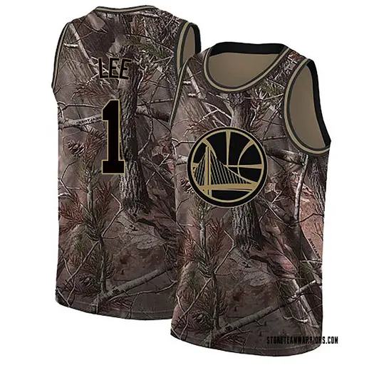 Youth Damion Lee Golden State Warriors Nike Swingman Gold Camo Realtree Collection Jersey