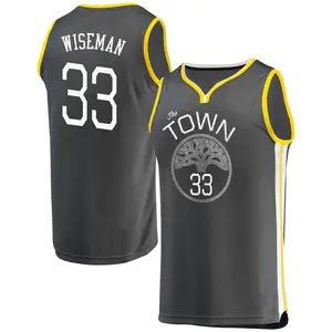 Youth James Wiseman Golden State Warriors Fanatics Branded Gold Charcoal Fast Break Jersey - Statement Edition