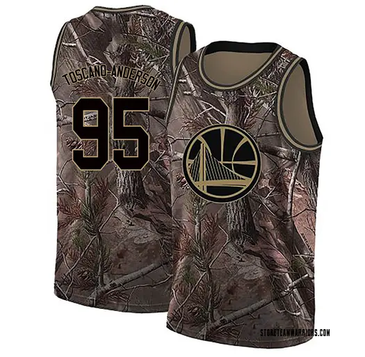 Youth Juan Toscano-Anderson Golden State Warriors Nike Swingman Gold Camo Realtree Collection Jersey