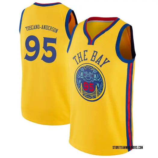 Youth Juan Toscano-Anderson Golden State Warriors Nike Swingman Gold Jersey - City Edition