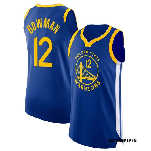 Youth Ky Bowman Golden State Warriors Nike Authentic Blue 2020/21 Jersey - Icon Edition
