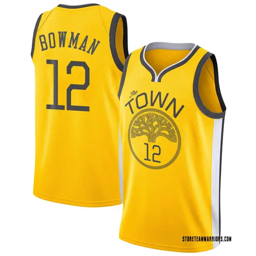 Youth Ky Bowman Golden State Warriors Nike Swingman Gold Yellow 2018/19 Jersey - Earned Edition