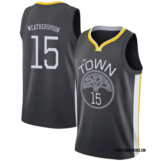 Youth Quinndary Weatherspoon Golden State Warriors Nike Swingman Gold Black Jersey - Statement Edition