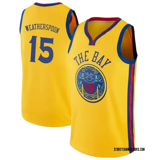 Youth Quinndary Weatherspoon Golden State Warriors Nike Swingman Gold Jersey - City Edition