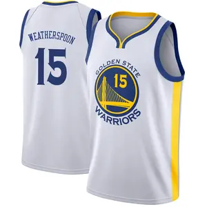 Youth Quinndary Weatherspoon Golden State Warriors Nike Swingman Gold White Jersey - Association Edition
