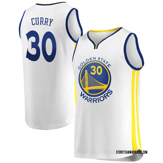 Youth Stephen Curry Golden State Warriors Fanatics Branded Gold White Fast Break Jersey - Association Edition