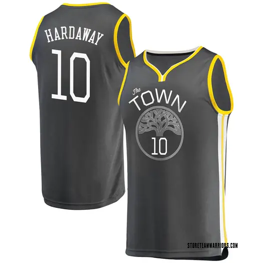 Youth Tim Hardaway Golden State Warriors Fanatics Branded Gold Charcoal Fast Break Jersey - Statement Edition