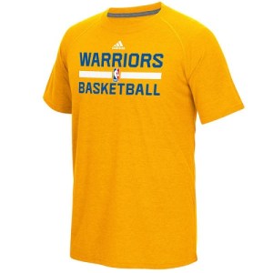 Men's Golden State Warriors Adidas Gold On-Court Climalite Ultimate T-Shirt -
