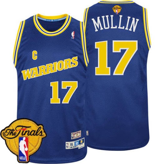 Men's Chris Mullin Golden State Warriors Adidas Swingman Blue Throwback 2015 The Finals Patch Jersey
