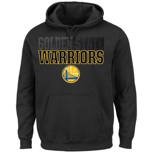 Men's Golden State Warriors Gold Color Pop Pullover Hoodie - Black